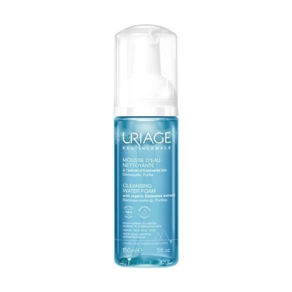 Uriage, oczyszczająca pianka do twarzy z ekstraktem z szarotki alpejskiej, 150ml