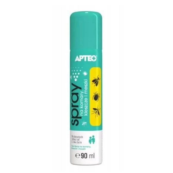 Vaco, spray na komary, kleszcze i meszki, Apteo, dla dorosłych i dzieci po 3 roku życia, 90ml