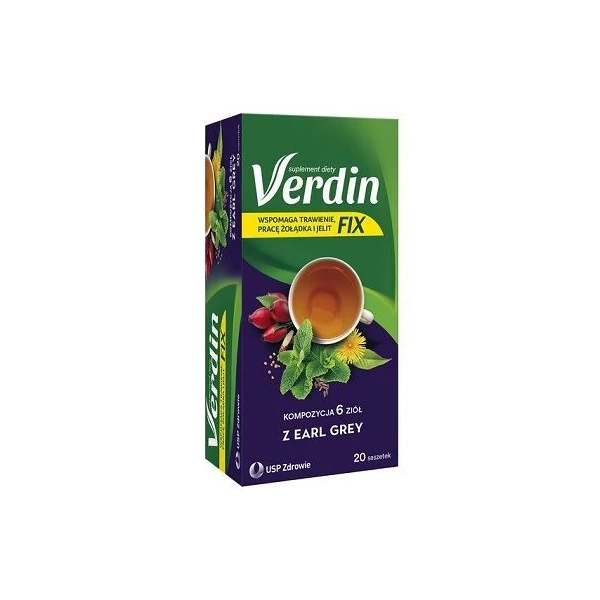 Verdin fix, mieszanka ziołowa, earl grey, 20 saszetek