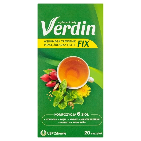 Verdin fix, mieszanka ziołowa, 20 saszetek