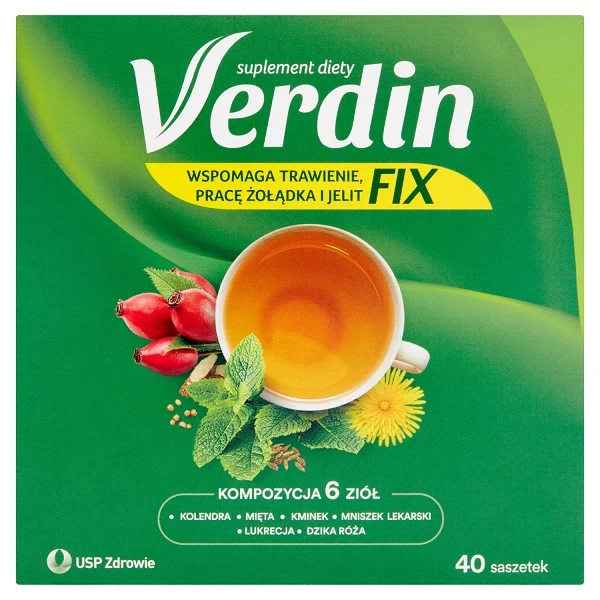 Verdin fix, mieszanka ziołowa, 40 saszetek