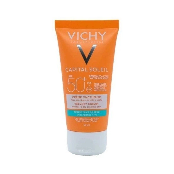 Vichy Capital Soleil, krem aksamitny do twarzy SPF 50+, skóra sucha, normalna i wrażliwa, 50ml image