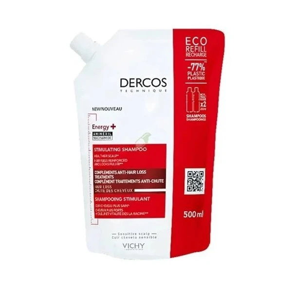 Vichy Dercos Energy+, szampon wzmacniający, eco-refill, 500ml