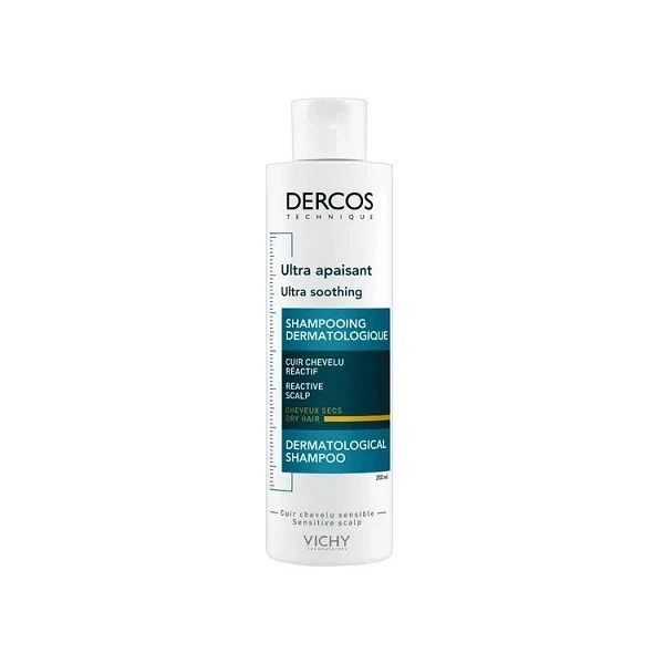 Vichy Dercos Ultra Soothing, szampon ultrakojący do włosów suchych, 200ml