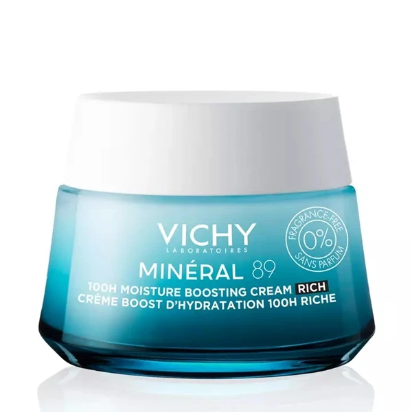 Vichy Mineral 89, krem nawilżająco-odbudowujący, bezzapachowy, bogata konsystencja, 50ml