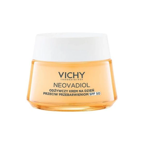 Vichy Neovadiol Post-Menopause, odżywczy krem po menopauzie, przeciw przebarwienion, SPF 50, na dzień, 50ml