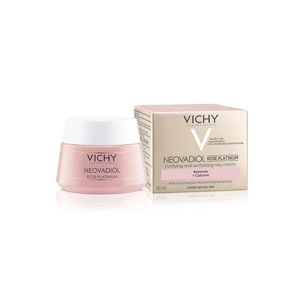 Vichy Neovadiol Rose Platinium, różany krem wzmacniająco-rewitalizujący, po 60 roku życia, 50ml