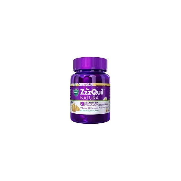 Vicks Zzzquil Natura, żelki, smak mango i banana, 30 sztuk