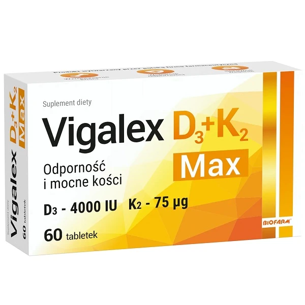 Vigalex D3 4000 j.m. + K2 75mcg Max, 60 tabletek