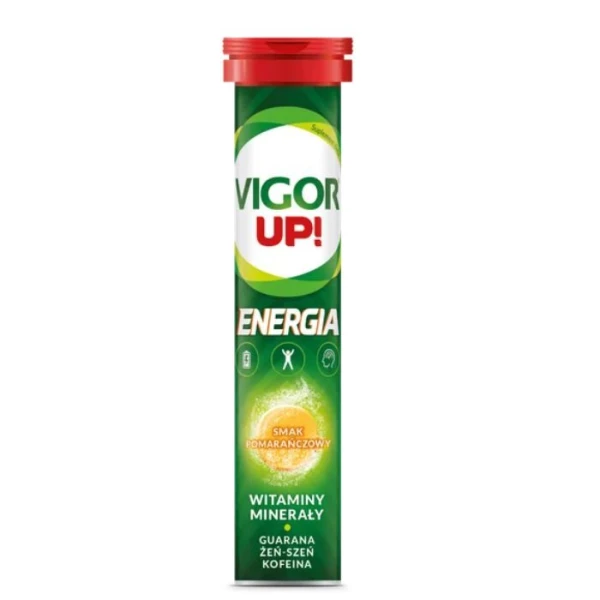 Vigor Up!, smak pomarańczowy, 20 tabletek musujących
