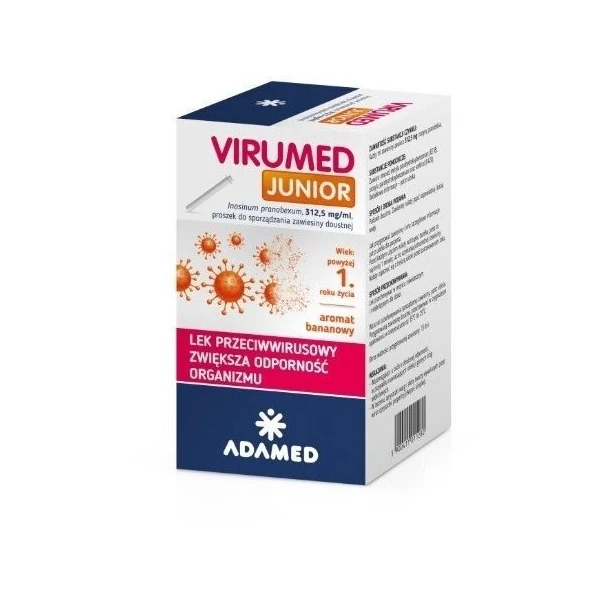 Virumed Junior, proszek, smak bananowy, po 1 roku życia, 60ml