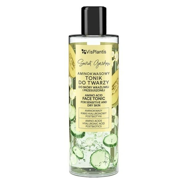 Vis Plantis Secret Garden, aminokwasowy tonik do twarzy, skóra wrażliwa i przesuszona, 200ml
