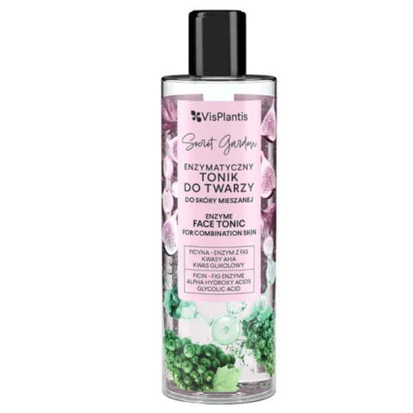 Vis Plantis Secret Garden, enzymatyczny tonik do twarzy,skóra mieszana, 200ml