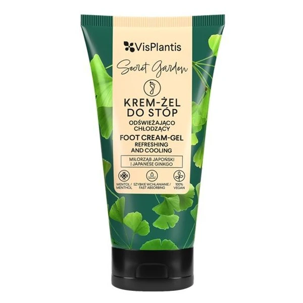 Vis Plantis Secret Garden, odświeżająco-chłodzący krem-żel do stóp, miłorząb japoński, 75ml