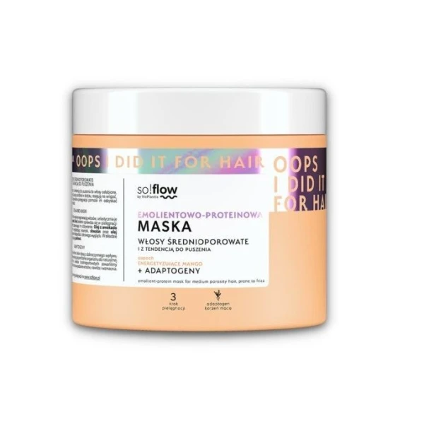 Vis Plantis, so!flow, emolientowo-proteinowa maska do włosów średnioporowatych i z tendencją do puszenia, 400ml