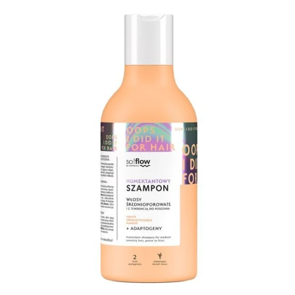 Vis Plantis, so!flow, szampon humektantowy do włosów średnioporowatych i z tendencją do puszenia, 400ml