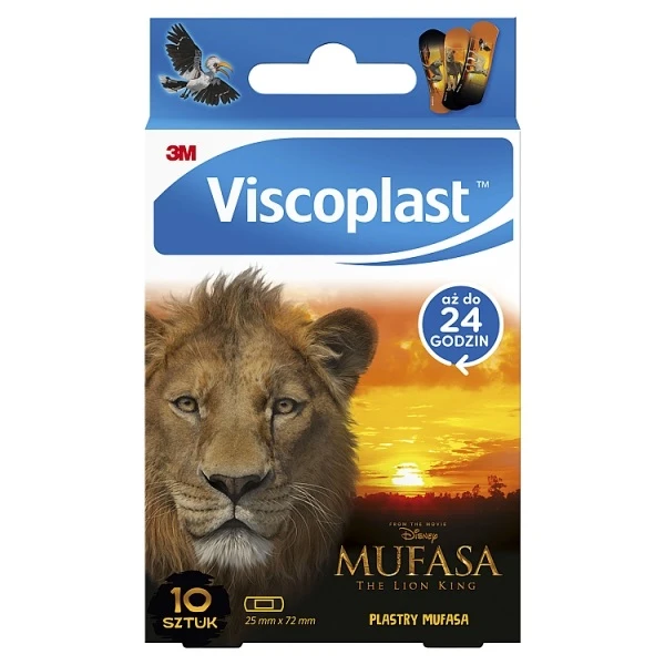 Plastry dla dzieci, Mufasa Król Lew, Viscoplast, 10 sztuk