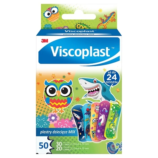 Plastry dziecięce Viscoplast, 2 rozmiary, 50 sztuk