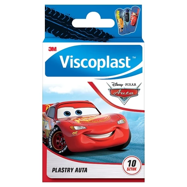Plastry dla dzieci, Auta, Viscoplast, 10 sztuk