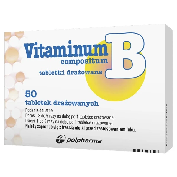 Vitaminum B compositum, 50 tabletek drażowanych