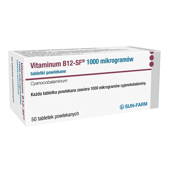 Vitaminum B12-SF 1000 mikrogramów, 50 tabletek