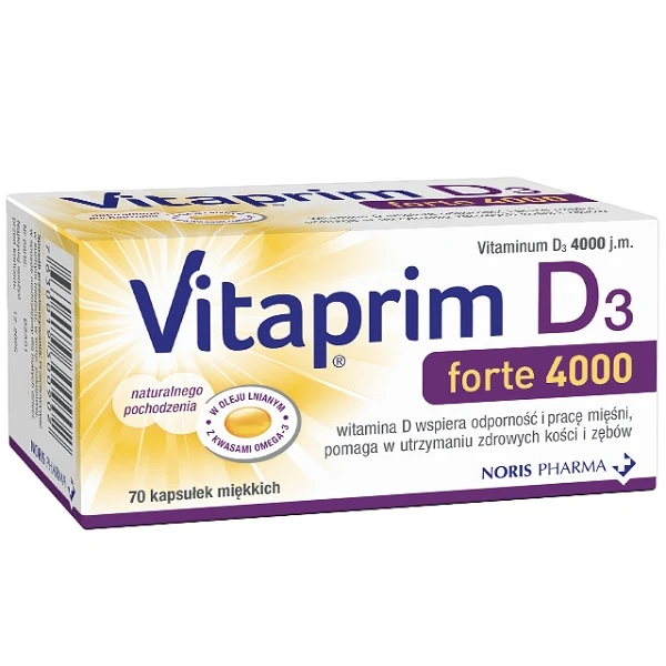 Vitaprim D3 Forte 4000, 70 kapsułek