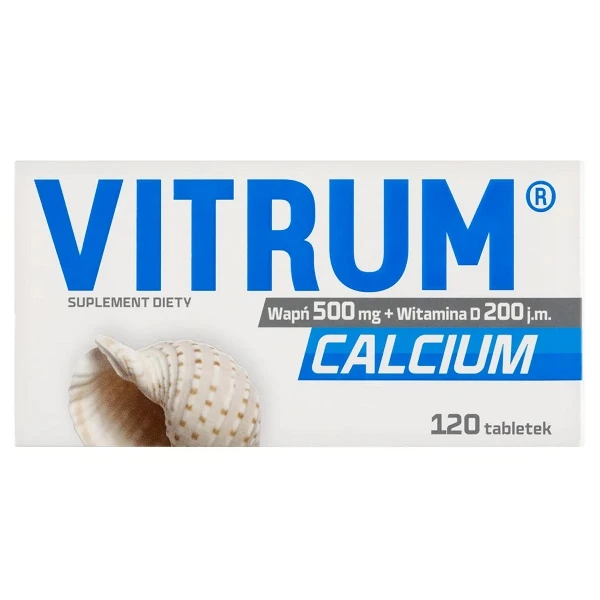Vitrum Calcium, wapń + witamina D, 120 tabletek