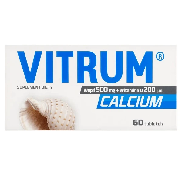 Vitrum Calcium, wapń + witamina D, 60 tabletek