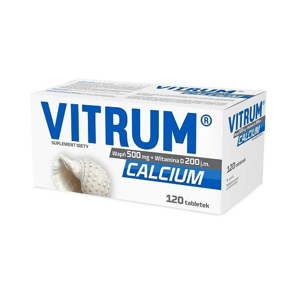 Vitrum Calcium, wapń + witamina D, 120 tabletek