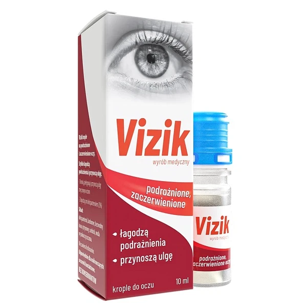 Vizik, podrażnione i zaczerwienione oczy, krople, 10ml