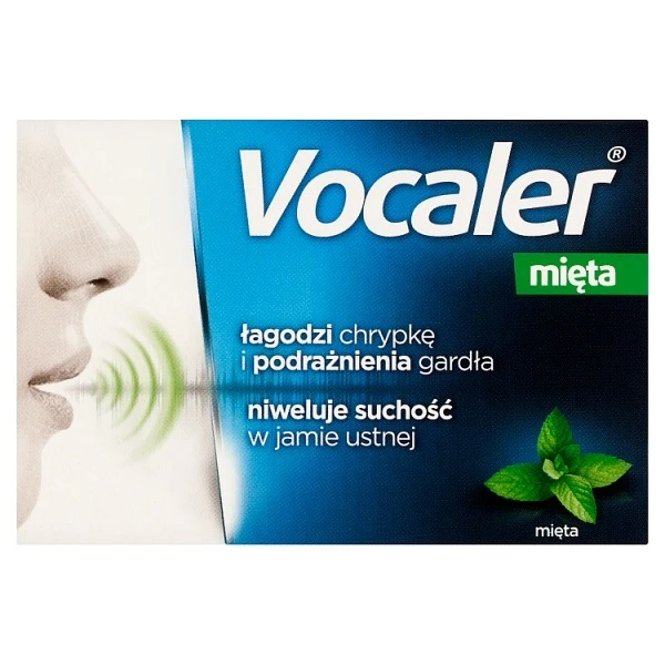 Vocaler, smak miętowy, 12 pastylek do ssania