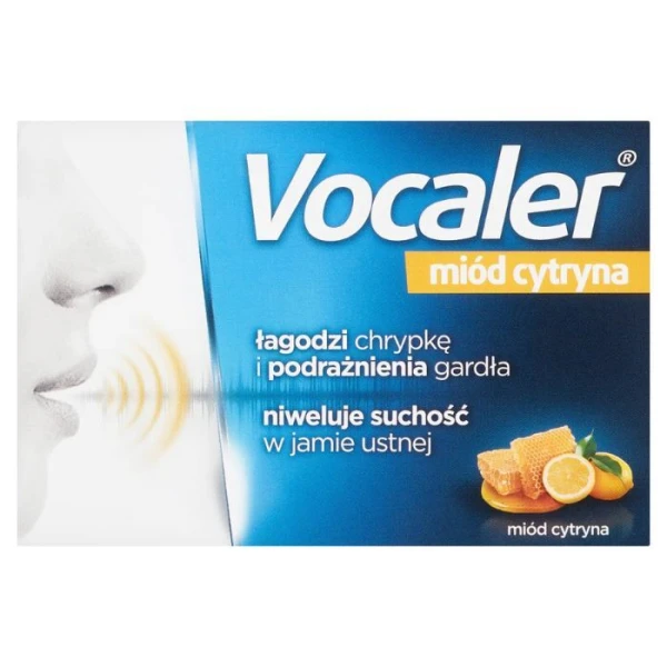 Vocaler, smak miodu i cytryny, 12 pastylek do ssania
