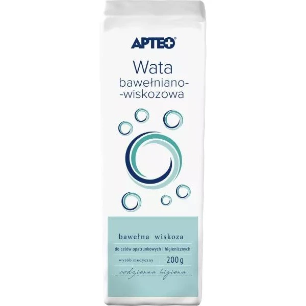 Wata opatrunkowa bawełniano-wiskozowa, Apteo Care, 200g