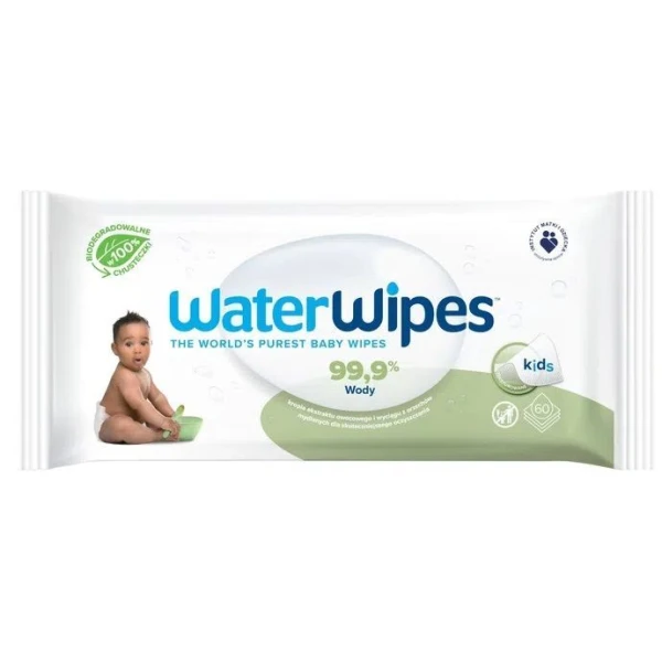 WaterWipes, chusteczki nawilżane dla niemowląt, z teksturą, 60 sztuk