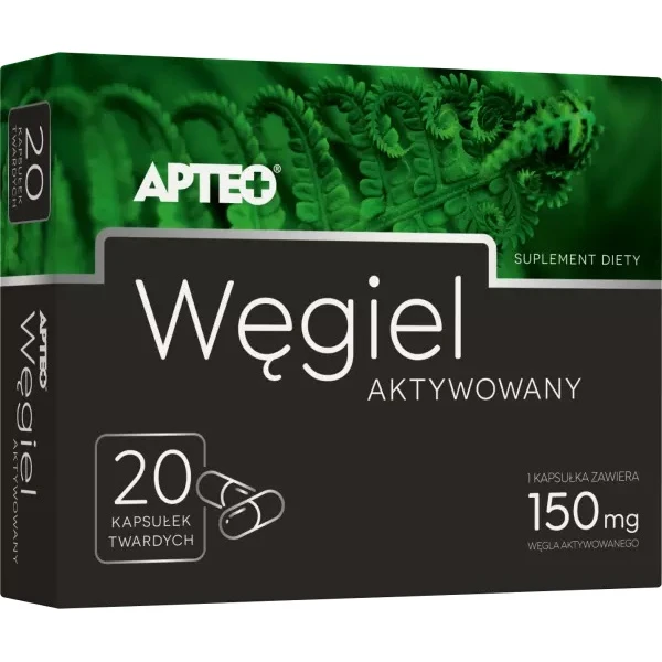 Węgiel aktywowany Apteo, 20 kapsułek