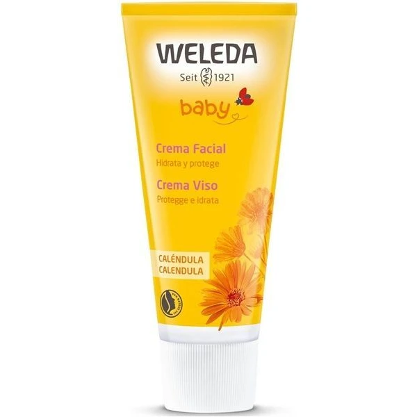 Weleda Baby, Calendula, krem do twarzy z nagietkiem lekarskim, dla niemowląt i dzieci, 50ml