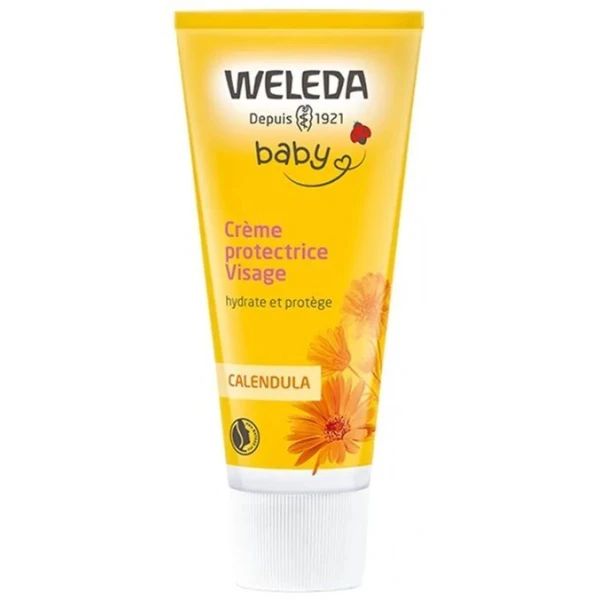Weleda Baby, Calendula, ochronny krem do twarzy z nagietkiem lekarskim, dla niemowląt i dzieci, 50ml