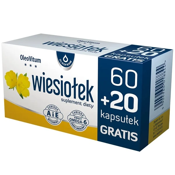 OleoVitum Wiesiołek, 80 kapsułek