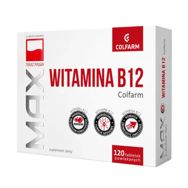 Witamina B12 Max, Colfarm, 120 tabletek