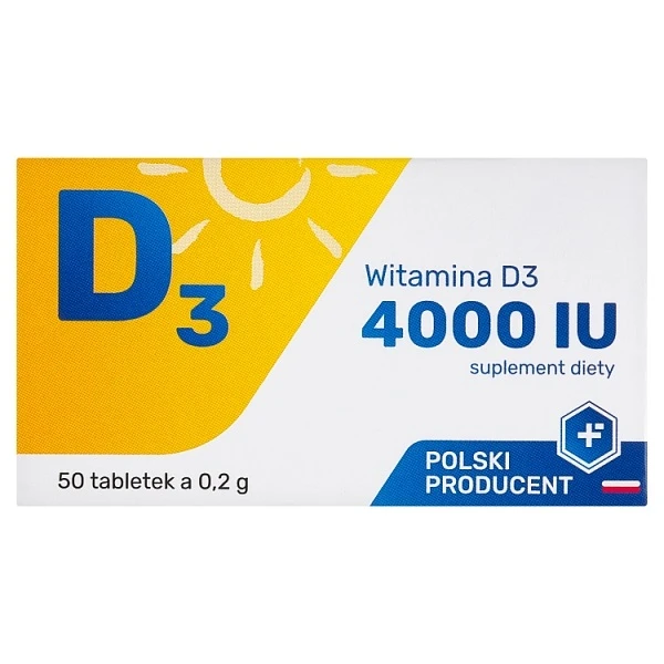 Witamina D3 4000 j.m., 50 tabletek