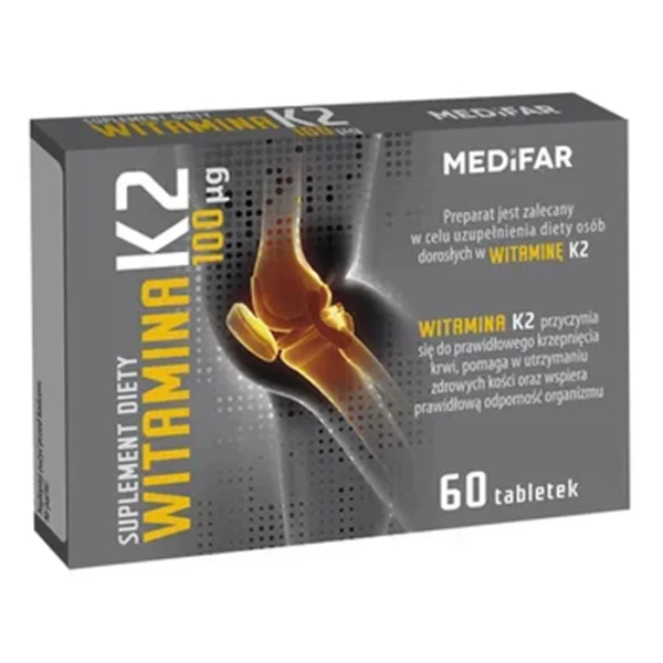 Medifar Witamina K2 100mcg, 60 tabletek