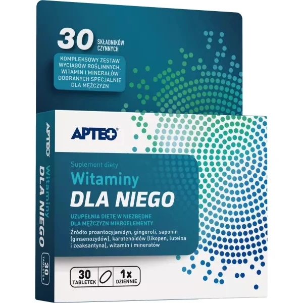 Witaminy dla Niego, Apteo, 30 tabletek