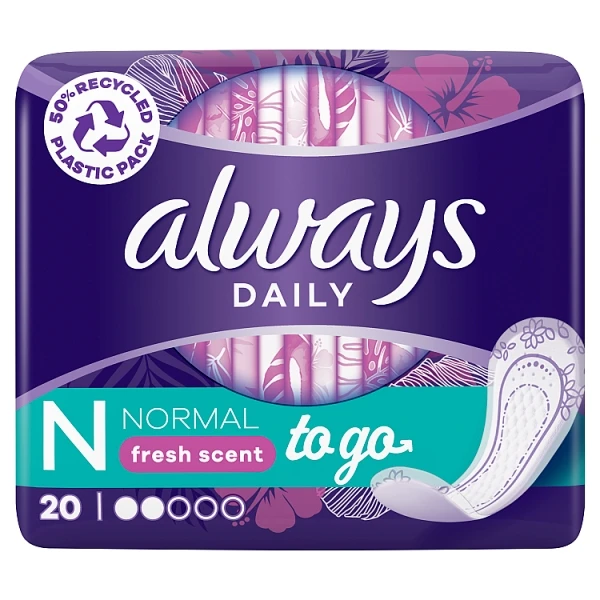 Always Dailies Normal To Go Fresh, wkładki higieniczne, 20 sztuk