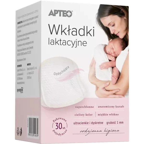 Wkładki laktacyjne Apteo, 30 sztuk