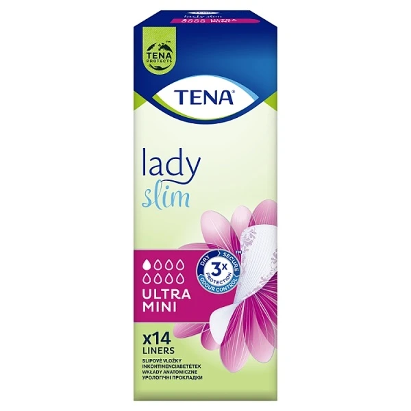 Wkłady anatomiczne Tena Lady Slim Ultra Mini, chłonność 1/8, 14 sztuk