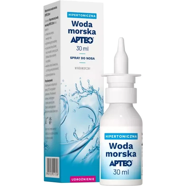 Woda morska hipertoniczna Apteo, spray, po 1 miesiącu życia, 30ml