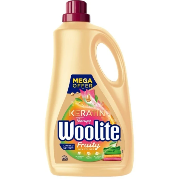 Woolite Keratin Therapy Fruity, płyn do prania kolorowych tkanin, 3,6l
