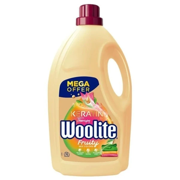 Woolite Keratin Therapy Fruity, płyn do prania kolorowych tkanin, 4,5l