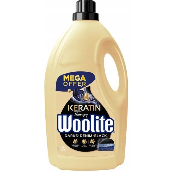 Woolite Keratin Therapy, płyn do prania ciemnych tkanin, 4,5l