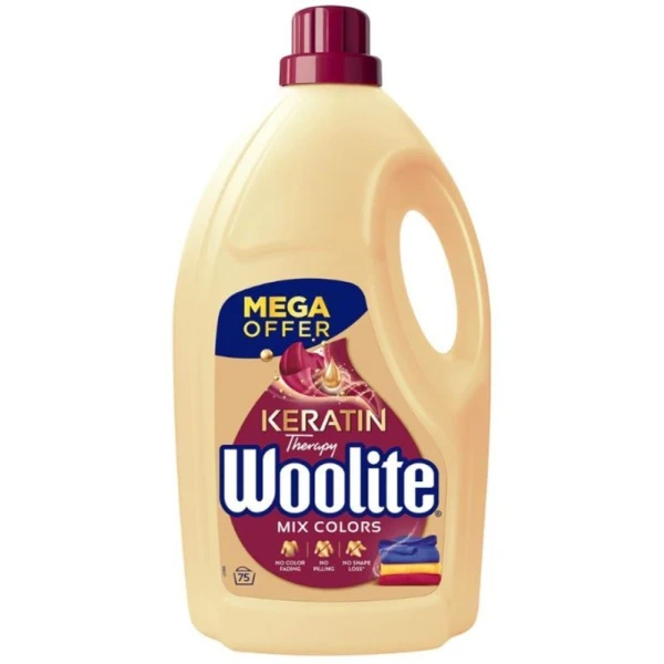 Woolite Keratin Therapy, płyn do prania kolorowych tkanin, 4,5l